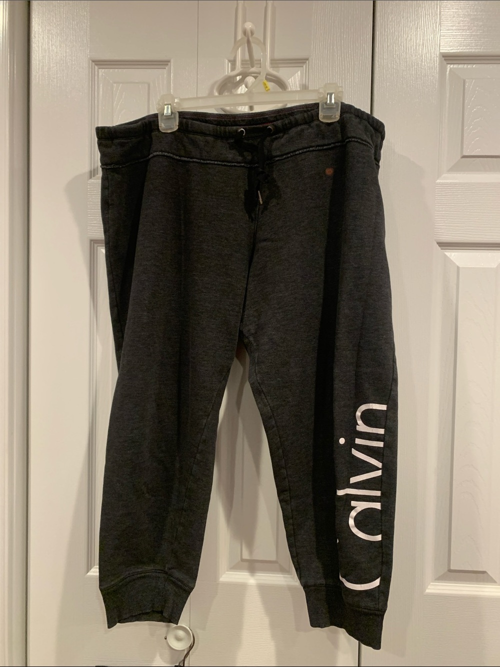 Calvin Klein Dark Grey Joggers with White Side Logo